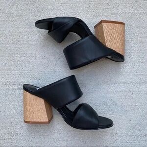 Steve Madden Masterful Leather Block Heel Sandals size 6.5